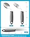 UrBestChoose 3-Piece Adaptive Utensils Set for Adults - 45° Angled 2.5oz Weighted Spoon, Fork, Knife for Hand Tremors and Parkinson’s Patients - Non-Slip Easy-Grip Handles
