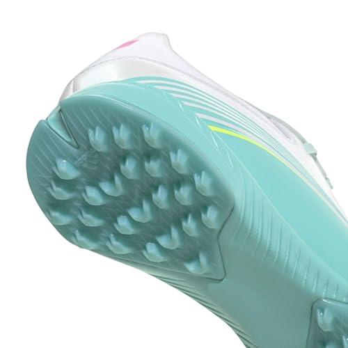 adidas Unisex-Adult F50 Messi League Turf, White/Lucid Pink/Flash Aqua, 7.5 - image 7