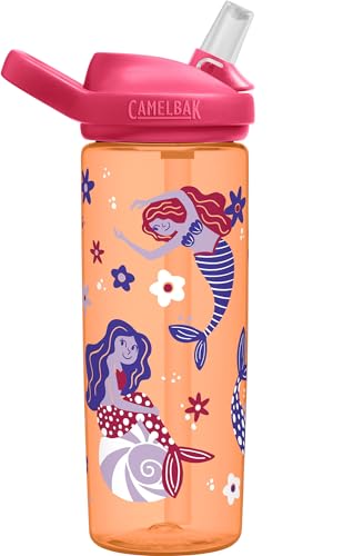 CamelBak Garrafa de água infantil Eddy+ de 590 ml com Tritan Renew – à prova de vazamento, sereia fl