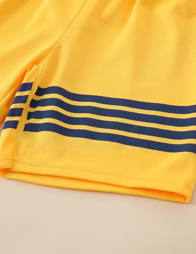 Image of Boys Clothes Short Set 6 Piece Outfit Athletic T-Shirt and Quick Dry Shorts Kids Summer Clothing Set Size 3-14
