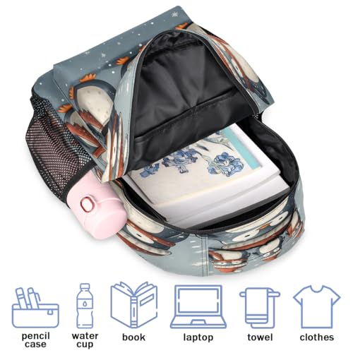 Sac à dos pour ordinateur portable pingouin à rangement multifonctionnel
