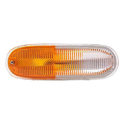 Brock Replacement Driver and Passenger Park Signal Front Marker Lights Lamps Lenses Compatible with 98-05 New Beetle 1C0953155L 1C0953156L