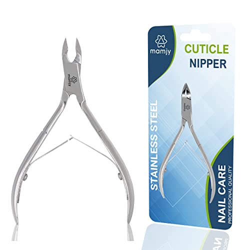 Mamjy Cuticle Cutter, Stainless Steel Nail Cuticle Remover for Dead Skin and Nail Care, Cuticle Nipper and Professional Manicure Tool