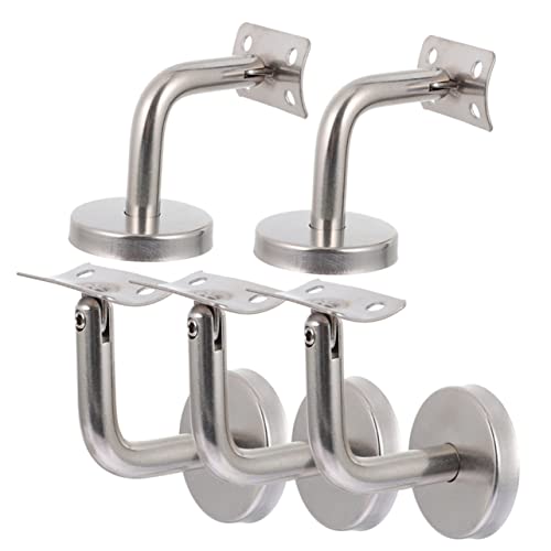 POPETPOP 5 Piezas Soporte de Pasamanos de Inoxidable Soporte Móvil para Barandillas Proyectos Diy Resistente y Duradero para Interiores y Pasillos