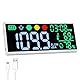 Dezibel-Messgerät, 13 Zoll Schall-Dezibel-Messgerät, Anzeige von Zeit, Temperatur, Luftfeuchtigkeit, Wandmontage und Desktop-Schallpegelmesser mit Summer-Alarm-Symbole, Geräuschmesser für