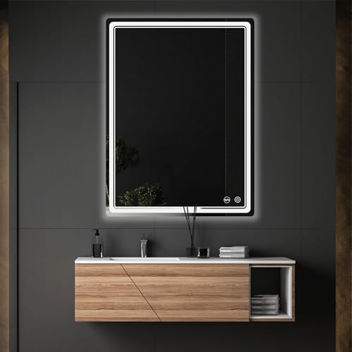 FORTENY LED Bathroom Mirror with Lights, Anti-Fog, Dimmable, Lighted Bathroom Vanity Mirror for...