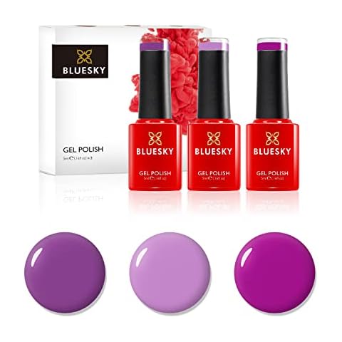 Juego de esmaltes de uñas de gel Bluesky, 3 colores Cover