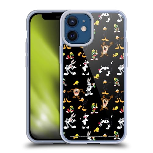 Carcasa de gel silicona Looney Tunes negra para iPhone 12 Mini