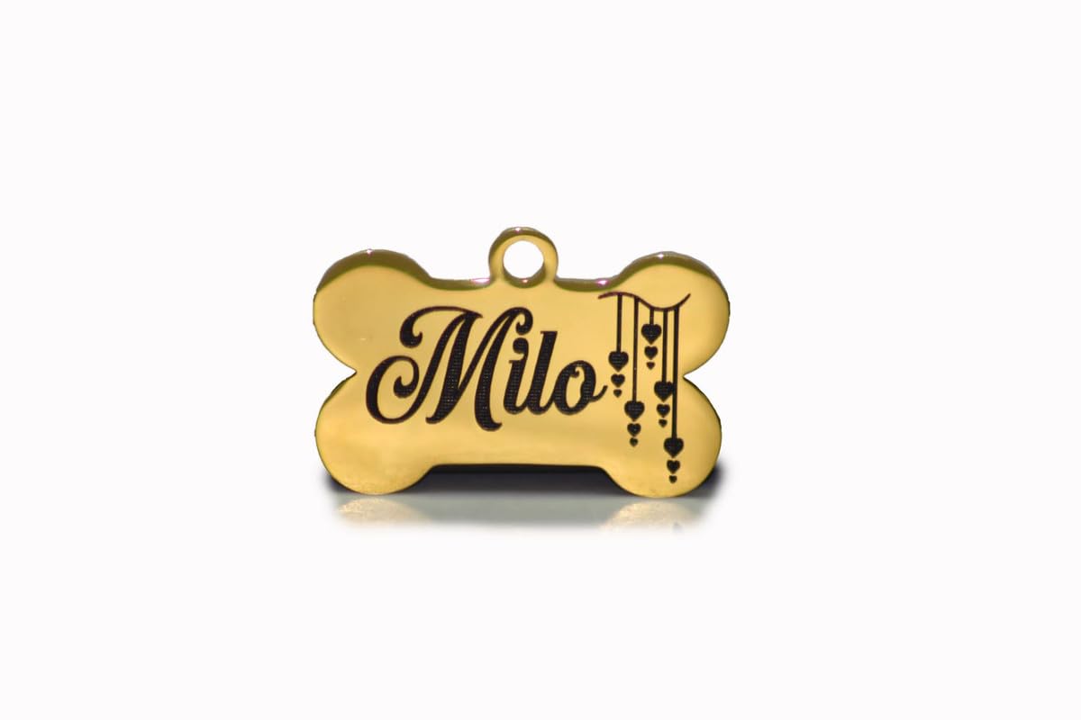 FUREVER PET Pet ID Personalized Stainless Steel in Gold Engraved Name Tag for Pet Dog, Cat ID Customized Dog Tag (Large) (B0CSVYWYJB) Amazon Price History, Amazon Price Tracker