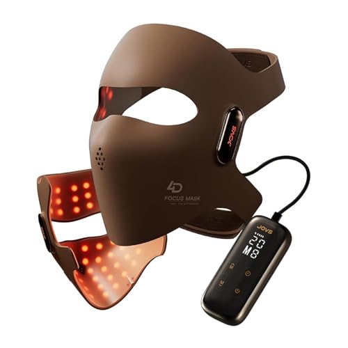 JOVS 4D Laser Light Therapy Mask, Red Light Therapy Mask for Face with FPT Technology, 4 Long Light Waves for Deep Anti-Aging and Wrinkle Reduction, 6× More Powerful than LED Laser Tech