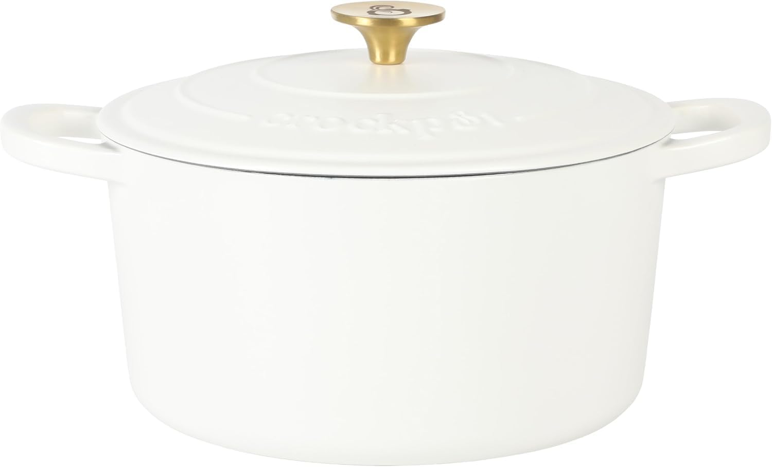 6 Quart Enameled Cast Iron Dutch Oven with Self-Basting Lid – Gradient Red Oven-Safe Dutch Oven for Stovetop & Oven Cooking, Perfect for Stews, Curries & Baking (White)