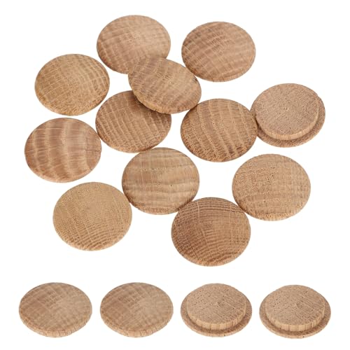 uxcell 20Pcs Wood Button Plugs, 23mm / 0.91