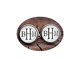 Death Devil Gemelli personalizzati,Personalizza iniziali 2-3 lettere, gemelli monogramma, gemelli iniziali, gemelli personalizzati, Cuflink nome personalizzato, regali monogramma cerchio, regalo
