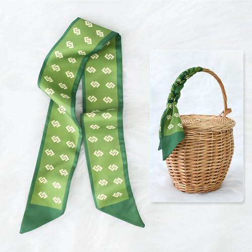 Satin Head Scarf for Women - Silky Long Thin Multipurpose Headscarf for Hair Neck & Purse Bag Fashion Accessory3