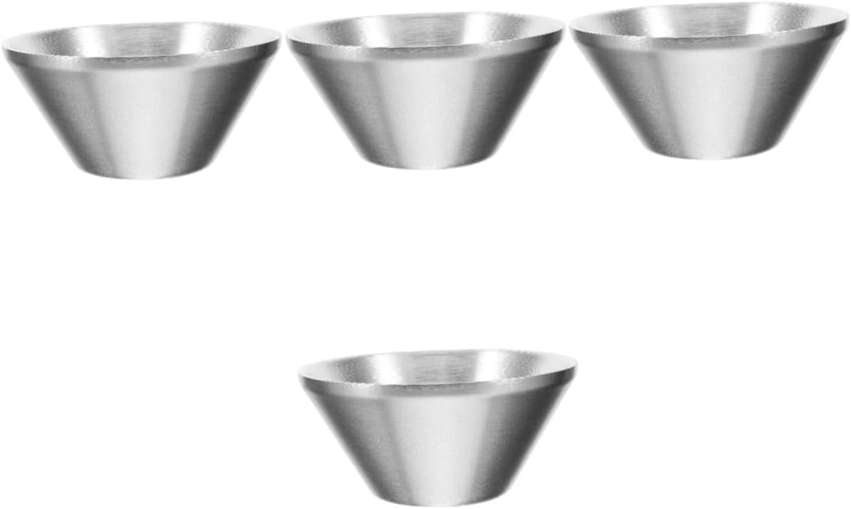 4pcs Stainless Steel Shaving Bowl Men Shaving Accessory Elegant Bathroom Decor