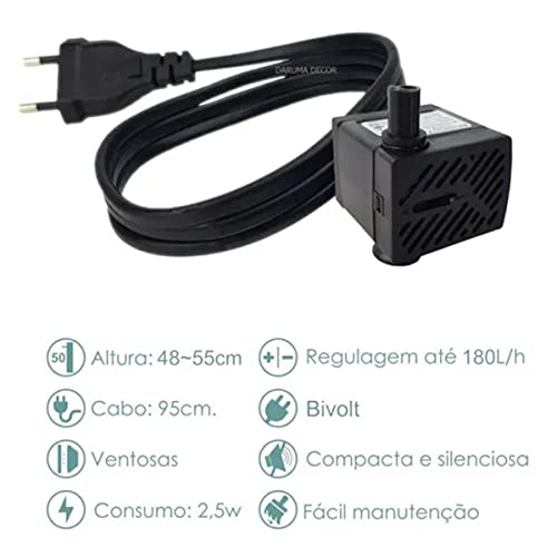 Motor Bomba Submersa Para Aquário Fontes Água Bivolt