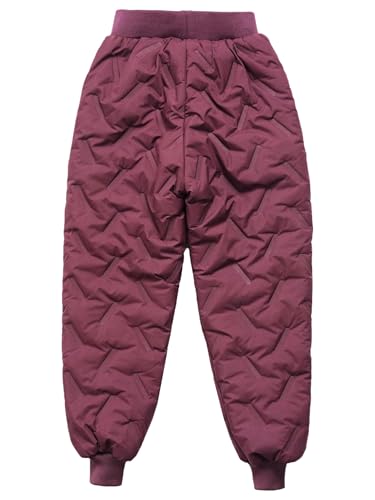 Unisex Kids Thermal Skiing Snow Pants Waistband Jogger Pants with Zip-up Pockets Toddler Sweatpants4