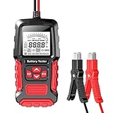LatoYard Digitales Batterietestgerät für 12 V und 24 V Autobatterien, LCD-Anzeige, Prüft (GEL, WET), CCA, SOH, SOC, IR, 3–200 Ah, kompatibel mit SAE/DIN/IEC, 2,7-Zoll-LCD(A)