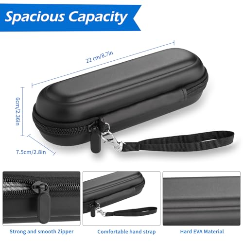 toothbrush travel case for oral boral-b pro 1000 1500 5000 7000 amp philips sonicare 4100 1100 5300 5100 6100io electric toothbrush hard protective storage bag black