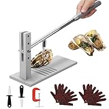 GjnjfdF Austernschälgerät, Austernschälmaschine,Austernöffnermaschine aus Edelstahl |, 2 Schälmesser, Muschel-Schalentier-Meeresfrüchte-Öffner, Austern-Schäler-Werkzeugset für das
