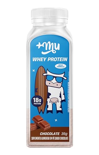 +Mu Garrafinha Whey Concentrado Sabor Chocolate 18g Proteina - Monodose