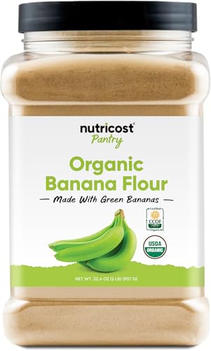 Nutricost Pantry Organic Green Banana Flour (2LB) - Gluten-Free GMO-Free