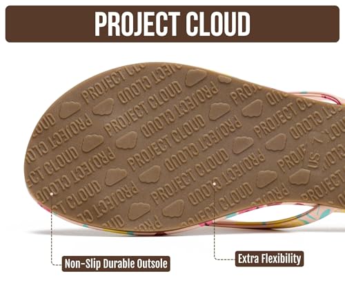 Image of Project Cloud Flip Flops for Women Footwear- Lightweight and Memory Foam Insole Sandals for Women 2026 - Durable Non-Slip Beach Essentials Flats for Women Sandals (Foundations)