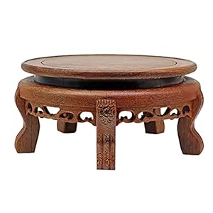 lekbakken voor plantenpotten Houten Vaas Basis Kip Vleugel Hout Verhoogde Basis Voetstuk Voor Bonsai Oneven Steen Houten…