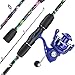 Sougayilang Fishing Rod Combo, 2-Piece 6-Foot Graphite & Fiberglass Rod with Anti-Reverse Spinning Fishing Reel (1Pack)