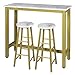 EUGAD Juego Mesa de Bar con 2 Taburetes de Bar Mesa de...