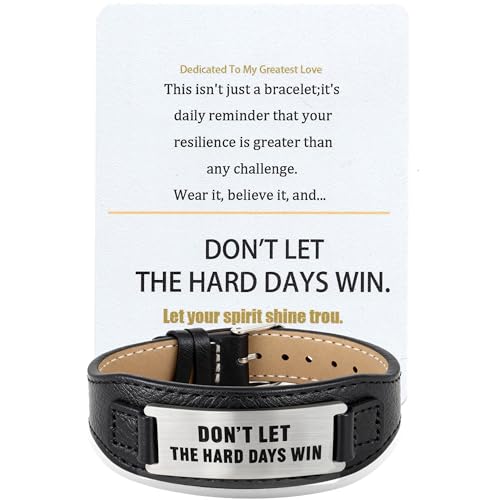 Pulsera Inspiracional de Cuero para Hombre miniatura 1