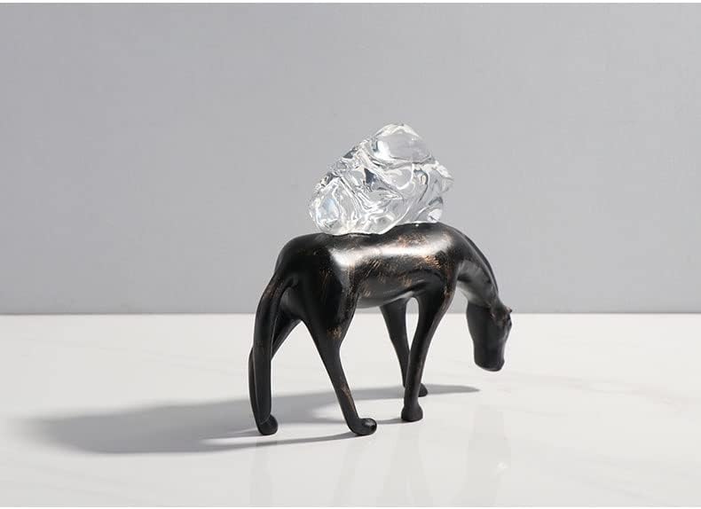 Miniatura 4 de Escultura china de Feng Shui Estatua de estilo moderno chino creativo animal caballo de batalla Decoración Sala de estar Bogu Estante Porche Mesa