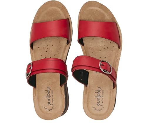 Image of puntoblu Cushion Comfort Designer Platform Heels for Women | Comfortable Padded Footbed | Anti-Skid & Durable Wedge Heel Slippers for Girls | Ideal for Casual, Party & Ethnic Wear