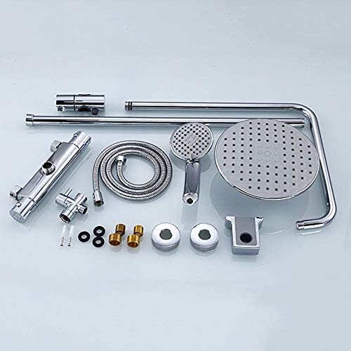 Ensemble de mélangeur de douche thermostatique chrome chic LUNEZY