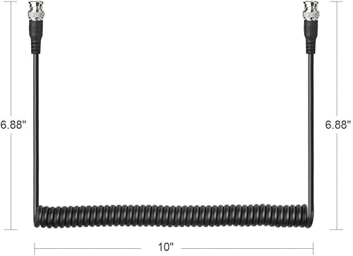 Miniatura 8 de Superbat Cable BNC 3GHD SDI 33ft3 pies 75 Cable de bobina BNC a BNC Cable coaxial de extensión para cámaras y equipos de video compatible con