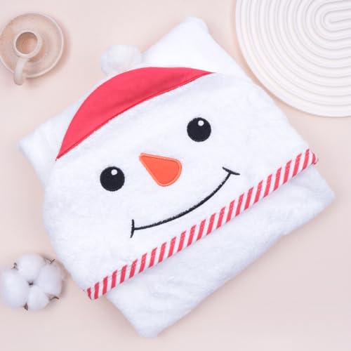 Image of JN&LULU Organic Cotton Fabric Hooded Towel for Kids & Toddlers, Ideal at Bath, Beach, Pool