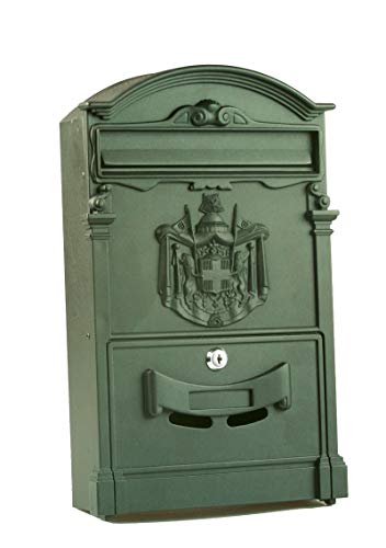 Amig Classic Style Mailbox for Outdoor Use, Green, Normal