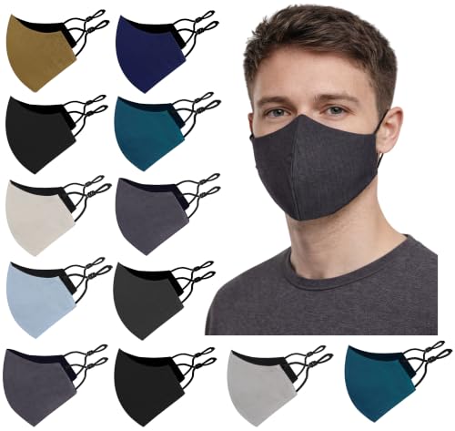 Image of Bildos Anti-Pollution Cotton Cloth Masks (Multicolour) - Pack of 12 | Breathable Cotton Fabric