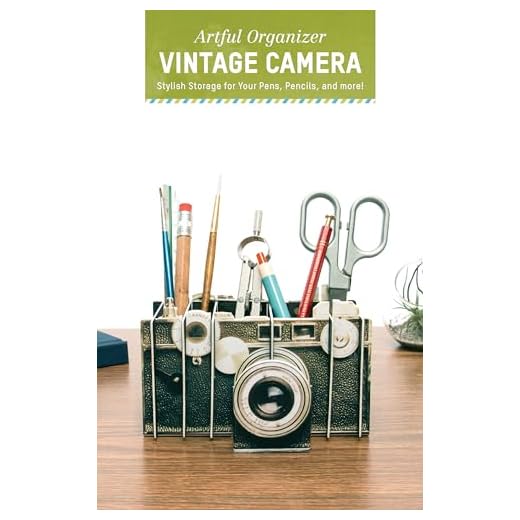 Artful Organizer: Vintage Camera: Stylish Storage for Your Pens, Pencils, and More! (Office Desk Organizer and Accessories, Office Supplies Desk Organizer, Cute Modern Desk Organizer)