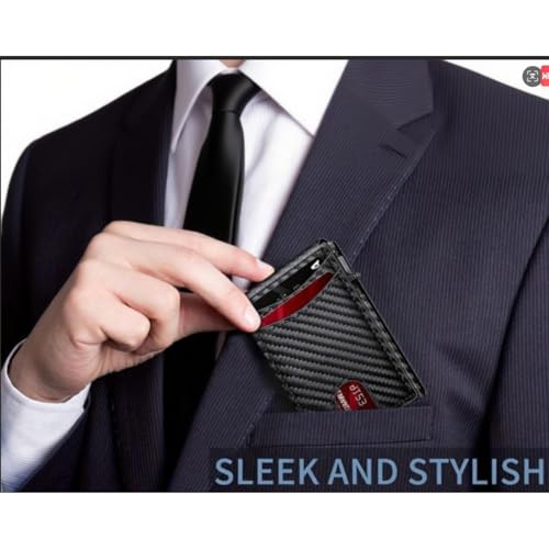 Men's Wallet is Classic and Fashionable, Rfid Blocking Smart Pop Up Card Wallet,Wallet for Men is Suitable for Giving as a Gift To Relatives and Friends on Christmas or Birthdays.3