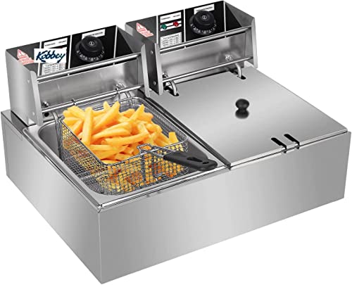KOBBEY Double tank Electric Deep Fryer 6+6 ltr with Copper Heater