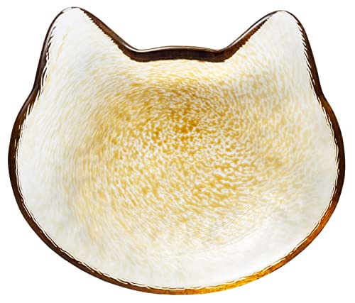 アデリア(ADERIA) 【 ココネコ ガラス 小皿 日本製 coconeco craft 茶 ねこ型 F79708 】 単品 おしゃれ かわいい プレゼント ギフト 贈り物 結婚 引っ越し 祝い 新生活 一人暮らし 和風 洋風 ハンドメイド 手作り 食器