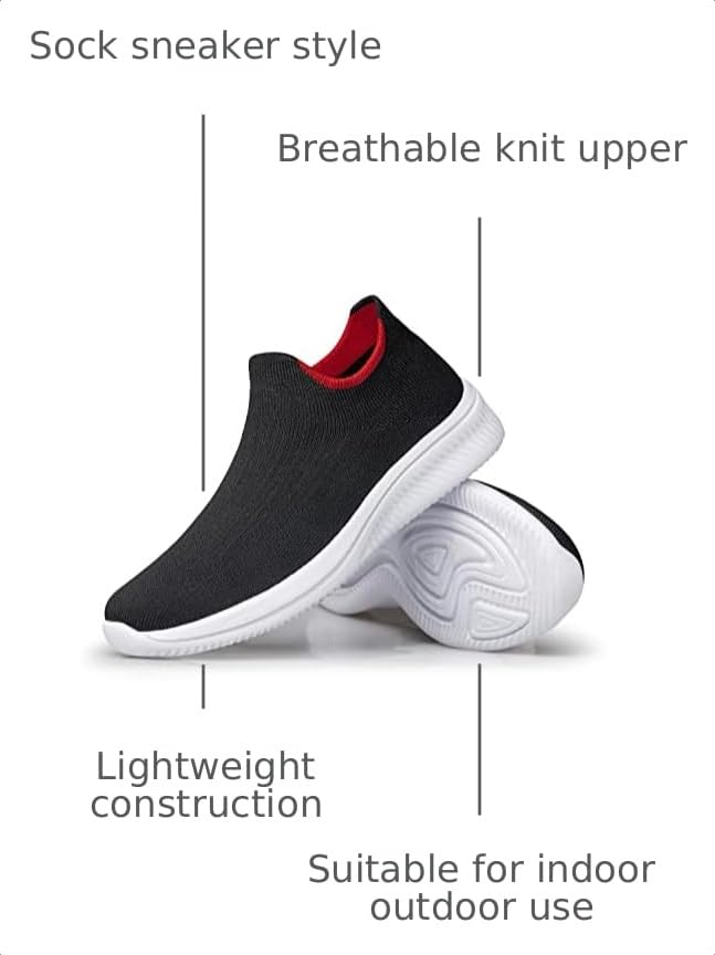 Image of vibdiv Pull-on Shoes Women Sock Sneakers Casual Lightweight Walking Jogging Yoga Indoor Outdoor Travel