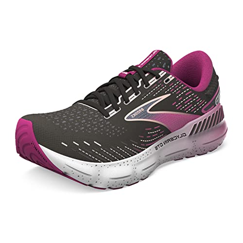Brooks Damen Glycerin Gts 20 Sneaker, Black Fuchsia Linen, 43 EU