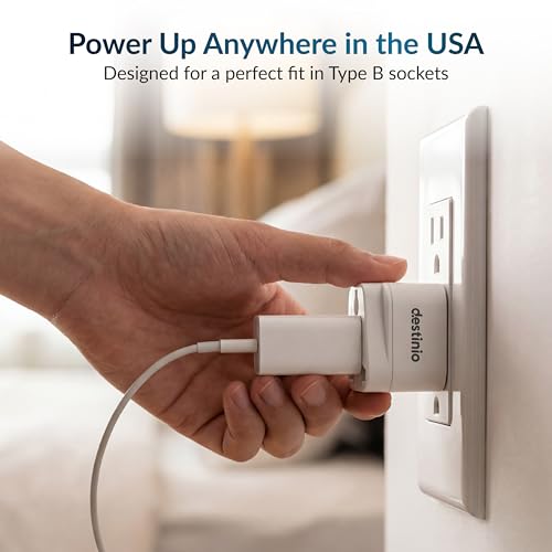 Image of Destinio India to USA Converter Plug for Travel - Universal Type B Adapter for Canada Japan & More | Indian Pin Compatible Charger Connector for Laptop Mobile | CE Certified RoHS Compliant (Pack of 2)