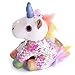 Cavestoff Llavero de unicornio con lentejuelas con purpurina y diseño de unicornio, juguete de peluche, para niños