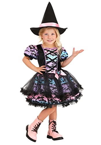Fun Costumes Girls Pastel Tutu Toddler Witch - 2T/4T