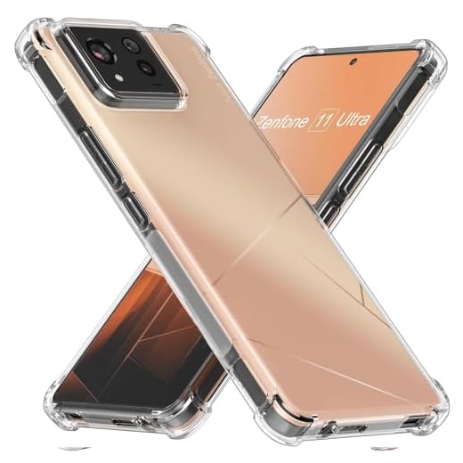 Zeking Capa para Asus Zenfone 11 Ultra, Cantos Reforçados Transparentes Cristalinos TPU Absorção de Choque Capa Flexível para Asus Zenfone 11 Ultra (2024) (Transparente)