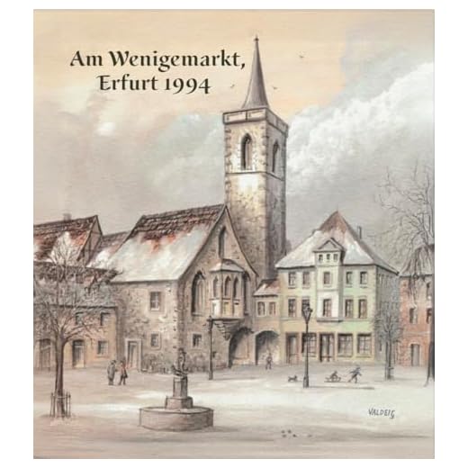 VALDEIG Kühlschrank Magnet Alt Erfurt - Wenigemarkt 1994 - an der Krämerbrücke Bild Foto Kühlschrankmagnet Deutschland Thüringen Souvenir Magnete Kühlschrankmagnete für Magnetkühlschrank, D