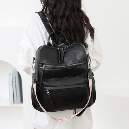 Image of Women's Fashion Backpack Purse for Women Leather Multipurpose Design Ladies Shoulder Bag Travel bag Satchel Handbags